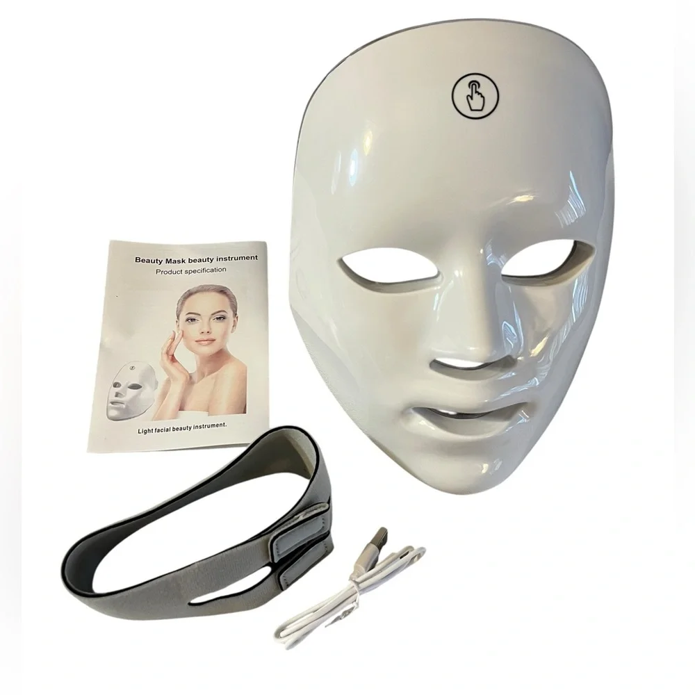 LED Facial Therapy Mask for Women - White